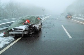 Polizeipräsidium Westpfalz: POL-PPWP: A 62 wieder frei - tödlich Verletzter identifiziert