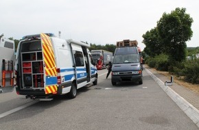 Polizeidirektion Kaiserslautern: POL-PDKL: A6/Waldmohr, Verkehrsunsicherer Kleintransporter - Gesamtgewicht deutlich überschritten