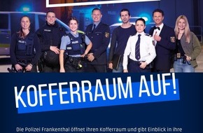 Polizeipräsidium Rheinpfalz: POL-PPRP: Aktion "Kofferraum auf" - Speed-Dating mit erfahrenen Polizeikräften am Samstag, 16.07.2022