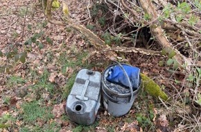 Polizeidirektion Mayen: POL-PDMY: Illegale Ablagerung von &Ouml;lkanistern/&Ouml;lf&auml;ssern