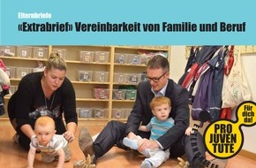 Pro Juventute: Den Spagat zwischen Familie und Beruf schaffen: Pro Juventute lanciert Ratgeber für junge Eltern