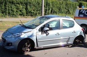 Polizeipräsidium Mainz: POL-PPMZ: Mainz, Spektakulärer Unfall auf der Rheinhessenstraße