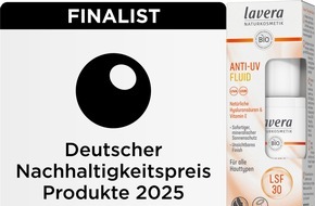 Laverana GmbH: Herausragend Nachhaltig! lavera Anti-UV Fluid LSF 30 ist Finalist beim DNP17