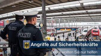 Bundespolizeidirektion München: Bundespolizeidirektion München: Angriffe auf Deutsche Bahn Sicherheit - 
Sicherheitsdienst wollte helfen