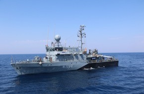 Presse- und Informationszentrum Marine: Hohlstablenkboot "Pegnitz" zurück aus der Ägäis