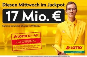 Sächsische Lotto-GmbH: Vorzeitige Bescherung: 100.000 Euro im Landkreis Bautzen gewonnen / 17 Millionen Euro im LOTTO-Jackpot zur Mittwochsziehung