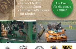 Polizeipräsidium Mittelhessen - Pressestelle Gießen: POL-GI: Aktionstag "Wildunfälle" am 13. Oktober 2019 auf dem Schiffenberg - Tipps und Tricks von Polizei, ADAC und Jägerschaft