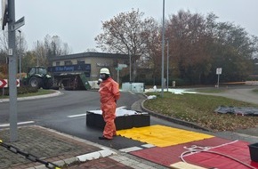 Kreisfeuerwehr Rotenburg (Wümme): FW-ROW: Gefahrgutunfall in Zeven: 1.000 Liter Säure ausgelaufen