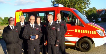 Feuerwehr Detmold: FW-DT: Förderverein spendet "Navi" für die Löschgruppe Brokhausen