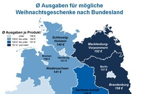 CHECK24 GmbH: Weihnachtsgeschenke 2017: Brandenburger kaufen online die teuersten Produkte