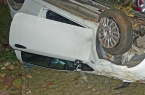 Polizeiinspektion Cuxhaven: POL-CUX: Fahrzeuginsassen nach Alkoholfahrt schwer verletzt in Klinik