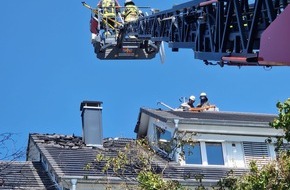 Feuerwehr Allensbach: FW Allensbach: B4 Dachstuhl