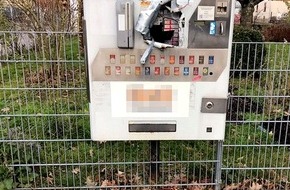 Polizeipräsidium Westpfalz: POL-PPWP: Zigarettenautomat aufgebrochen