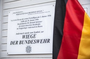 Presse- und Informationszentrum des Sanitätsdienstes der Bundeswehr: Krahnenberg-Kaserne Andernach / Wiege der Bundeswehr zum "Ort der Demokratiegeschichte" ernannt