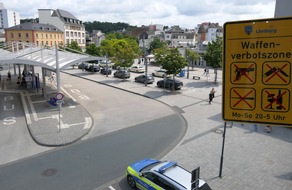 PD Limburg-Weilburg - Polizeipräsidium Westhessen: POL-LM: Waffenverbotszone rund um den Limburger Bahnhof