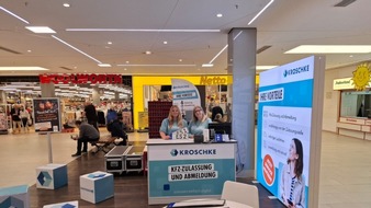 Kroschke: Hoher Aufklärungsbedarf bei digitaler Kfz-Zulassung / Halbzeitfazit zeigt großes Interesse an mobiler Kroschke-Filiale im Einkaufszentrum TeckCenter