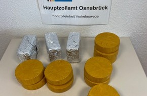 Hauptzollamt Osnabrück: HZA-OS: Osnabrücker Zoll stellt mehr als neun Kilogramm Heroin sicher; Straßenverkaufswert von rund 480.000 Euro