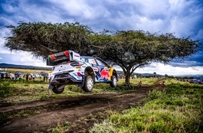 Ford-Werke GmbH: Platz drei auf den harten Pisten Kenias: Adrien Fourmaux / Alex Coria fahren bei der Safari-Rallye erneut aufs Podest