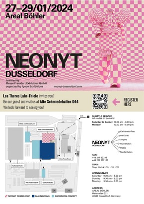 Presseeinladung: Treffen Sie die preisgekrönte Newcomer-Mode-Designerin Lea Theres Lahr-Thiele auf der nachhaltigen Modemesse Neonyt in Düsseldorf vom 27. bis 29. Januar 2024
