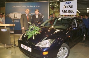 Ford-Werke GmbH: 75 Jahre Ford in Deutschland - 750.000ster Ford Focus fährt vom Band