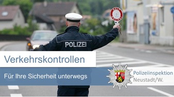 Polizeidirektion Neustadt/Weinstraße: POL-PDNW: Mehrere Verkehrskontrollen im Stadtgebiet