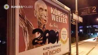 Bundespolizeidirektion München: Bundespolizeidirektion München: Graffiti-Täter gefasst Diensthund half beim Aufspüren