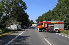 Freiwillige Feuerwehr Werne: FW-WRN: TH_1 - höhe Autobahn, eine verletzte Person nach VU, auslaufende Medien?