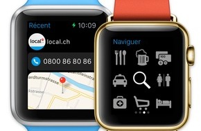 localsearch: L'Apple Watch sera bientôt disponible - et l'app de local.ch est déjà prête!