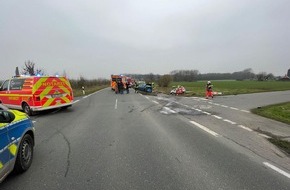 Freiwillige Feuerwehr Dülmen: FW Dülmen: Verkehrsunfall auf der L580 fordert drei Verletzte