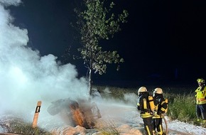 Kreisfeuerwehr Rotenburg (Wümme): FW-ROW: Radlader in Brand