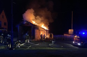 Feuerwehr VG Asbach: FW VG Asbach: Gebäudebrand in Asbach-Schöneberg