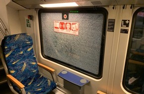 Bundespolizeiinspektion Bremen: BPOL-HB: Sieben Zugscheiben eingeschlagen und Fahrausweisautomat in Winsen/Luhe beschädigt