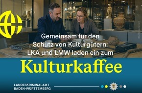 Landeskriminalamt Baden-W&uuml;rttemberg: LKA-BW: Gemeinsam gegen Raubgr&auml;ber - Landesmuseum und Landeskriminalamt laden zum Kulturkaffee am 11. Juni, 15.30 Uhr, ein