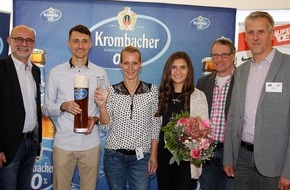 Krombacher Brauerei GmbH & Co.: Gesa Krause, Tom Gröschel und Britta Seiler "Läufer des Jahres" 2018