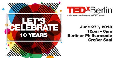 Boma Germany GmbH: TEDxBerlin feiert 10 Jahre - Große Jubiläumsparty in Berliner Philharmonie