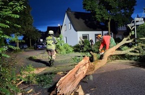 Feuerwehr Bocholt: FW Bocholt: Baum auf Straße gestürzt