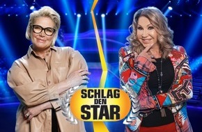 ProSieben: Die Spielerinnenmänner sitzen auf der Tribüne. Bei Geiss vs. Effenberg zählt bei "Schlag den Star" auf ProSieben ausschließlich Frauenpower