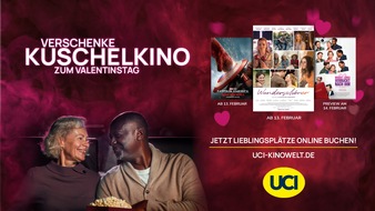 UCI Multiplex GmbH: UCI feiert den Valentinstag mit dem besten Filmangebot und einer Reihe Überraschungen für Paare