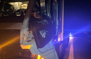 Polizei Bielefeld: POL-BI: Lkw-Tür auf der Autobahn abgefahren