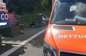 Feuerwehr Bottrop: FW-BOT: Verkehrsunfall A31 mit einer verletzten Person