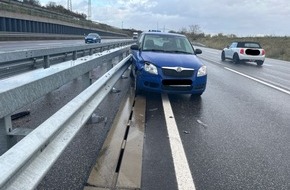 Polizeidirektion Landau: POL-PDLD: B10/AS LD-Nord - Gegen die Mittelleitplanke geschleudert