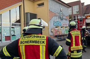 Feuerwehr Schermbeck: FW-Schermbeck: Alarmierter Kellerbrand