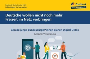 Postbank: Postbank Digitalstudie / Studie: Jede*r siebte Deutsche plant Digital Detox