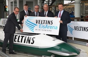 Brauerei C. & A. VELTINS GmbH & Co. KG: Zukunftsweichen gestellt: Winterberger Bob- und Rodelbahn heißt in Zukunft VELTINS-EisArena