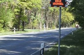 Polizeiinspektion Nienburg / Schaumburg: POL-NI: "Gemeinsam gegen Wildunfälle" - Dialogdisplay aufgestellt -Bilder im Download-