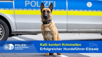 Polizeipräsidium Oberhausen: POL-OB: "Kalli" kontert Kriminellen / Erfolgreicher Hundeführer-Einsatz