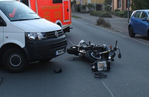 Kreispolizeibehörde Höxter: POL-HX: Motorradfahrer leicht verletzt