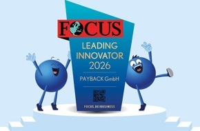 PAYBACK GmbH: PAYBACK ist "Leading Innovator 2026" / FOCUS würdigt PAYBACK als eines der innovativsten Unternehmen Deutschlands