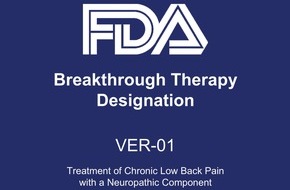 Vertanical GmbH: VERTANICAL erh&auml;lt FDA Breakthrough Therapy Designation f&uuml;r VER-01 als First-in-Class Therapie zur Behandlung chronischer Kreuzschmerzen