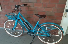 Polizei Bielefeld: POL-BI: Himmelblaues E-Bike gefunden - Eigentümer gesucht